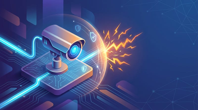 How do PoE security cameras handle power spikes